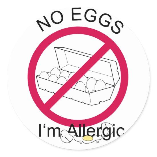 No Eggs Classic Round Sticker