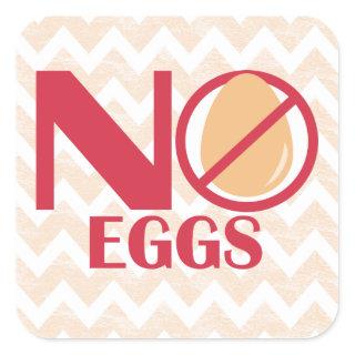 No Eggs Food Allergy Alert Stickers
