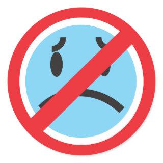 No Frowns Sticker