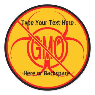 No GMO Stickers Custom GMO Warning Stickers