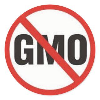 No GMO Symbol.jpg Classic Round Sticker