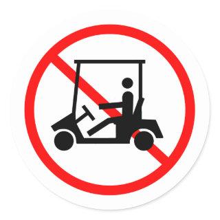 No Golf Carts Stickers