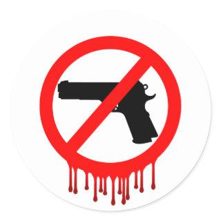 No Guns Allowed = Innocent Dead Classic Round Sticker
