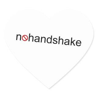 No Handshake Heart Sticker