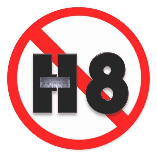 No Hate Classic Round Sticker