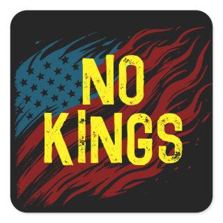 NO KINGS SQUARE STICKER