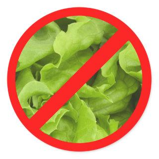 NO lettuce symbol sticker