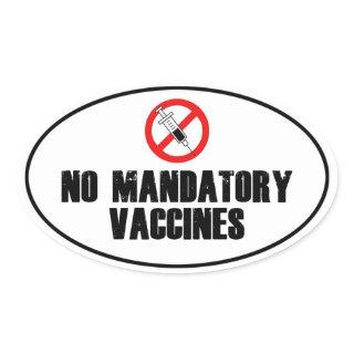 No Mandatory Vaccines Pandemic COVID Oval Sticker