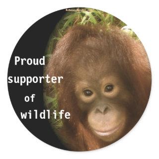 No Monkey Business Classic Round Sticker