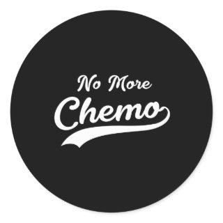 No More Chemo | Cancer Survivor | Retro Style Classic Round Sticker