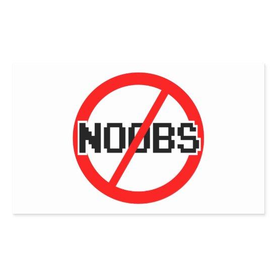 NO NOOBS - geek/hacker/pc/code monkey Rectangular Sticker