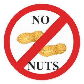 No nuts classic round sticker