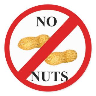 No nuts classic round sticker