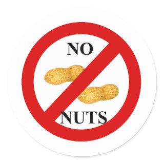 No nuts classic round sticker