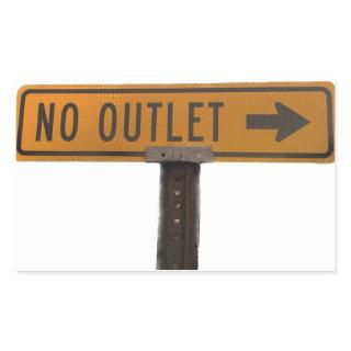 No Outlet Sticker