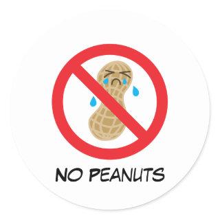 No Peanuts Allowed Classic Round Sticker