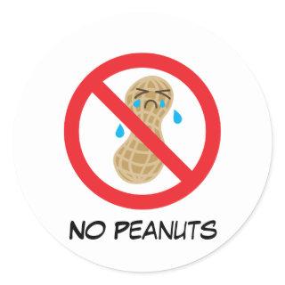 No Peanuts Allowed Classic Round Sticker