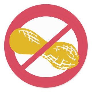 No Peanuts Food Allergy Alert Stickers