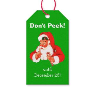 No Peeking Santa Christmas Gift Tags