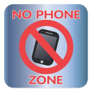 No phone zone square sticker