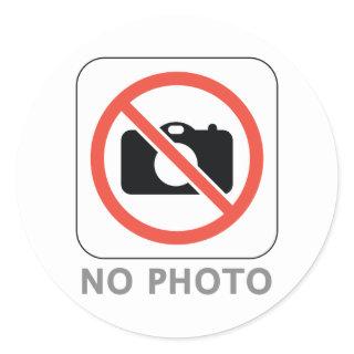 No Photo Classic Round Sticker