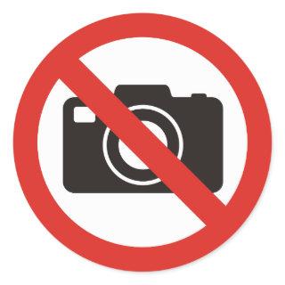 No Photos Allowed Classic Round Sticker