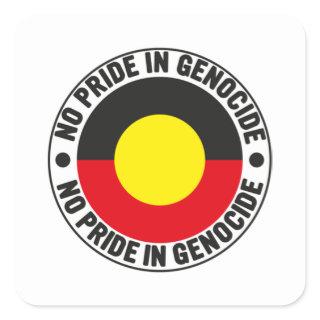 No Pride In Genocide Aboriginal Flag National Sorr Square Sticker