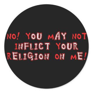 No Religion Classic Round Sticker