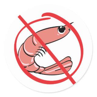 No Shellfish - Allergy Classic Round Sticker