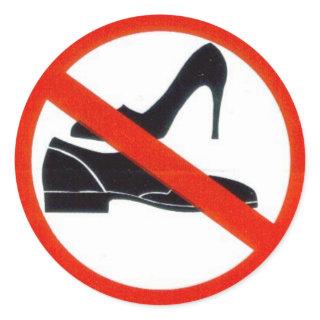 No shoes onboard. classic round sticker