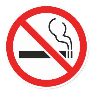 No Smoking Classic Round Sticker