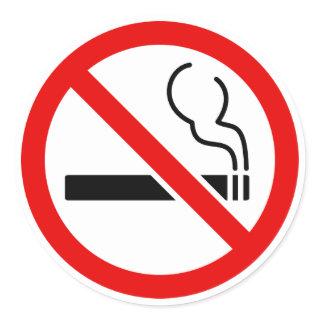 No Smoking Classic Round Sticker