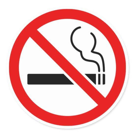 No Smoking Classic Round Sticker