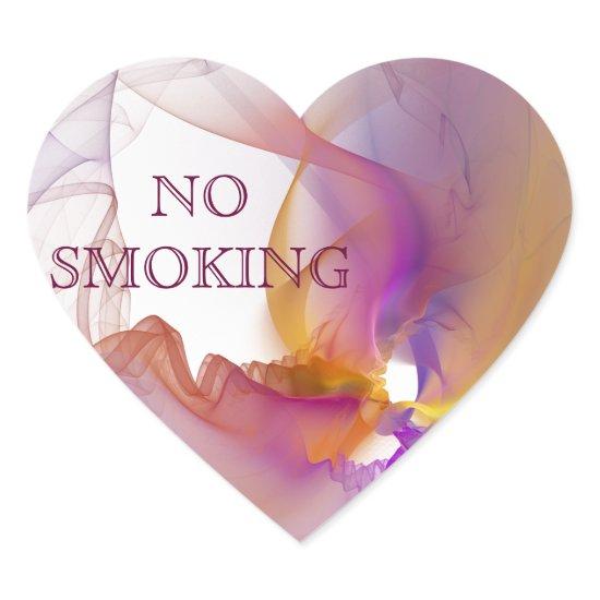 No smoking heart sticker