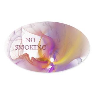 No smoking oval sticker