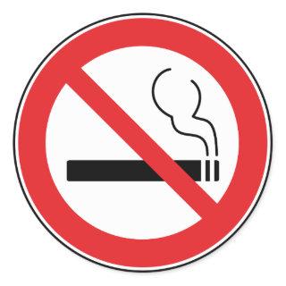 No Smoking Sign Classic Round Sticker