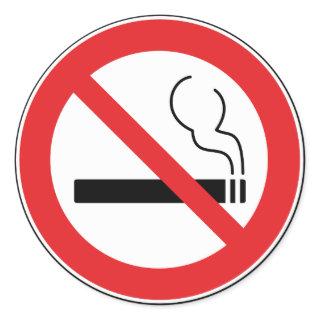 No Smoking Sign Classic Round Sticker