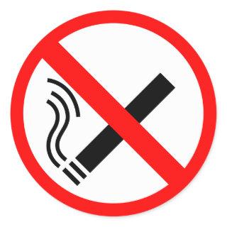 NO Smoking Sign - UK Signage Classic Round Sticker