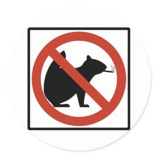 No Smoking Squirrels Allowed Highway Sign Classic Round Sticker