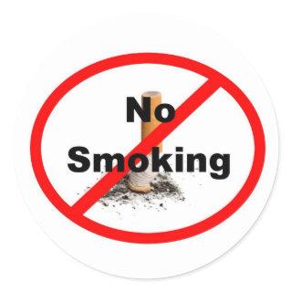 No Smoking Sticker! Classic Round Sticker