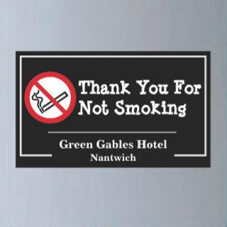 No Smoking - Thank You for Not Smoking Rectangular Sticker