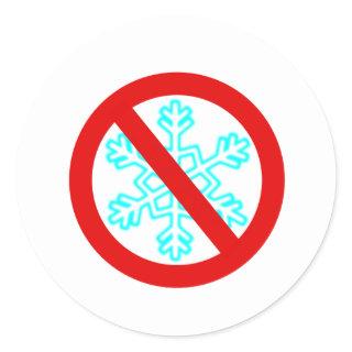 No Snowflake Classic Round Sticker