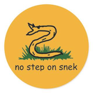 No Step on Snek Classic Round Sticker