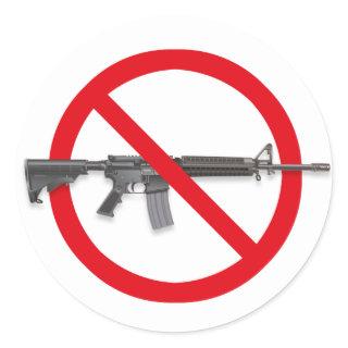 No To Assault Weapons - Gun Control Sticker