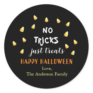 No Tricks Just Treats Candy Corn  Classic Round Sticker