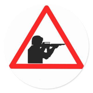 no-violence classic round sticker