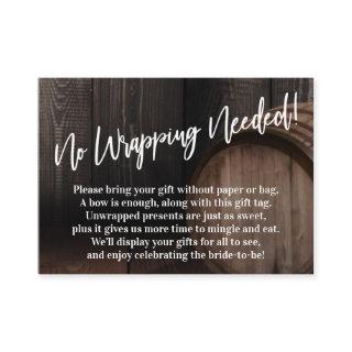 No Wrapping Needed! Handwriting Wood Barrel Enclosure Card