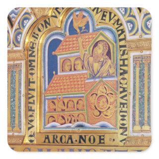 Noah and Ark, detail one of panels Verduner Square Sticker