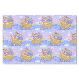 Noah's Ark Animals Purple Pattern Tissue Paper