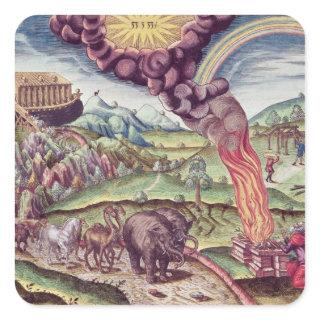 Noah's Ark, illustration from 'Brevis Narratio' Square Sticker